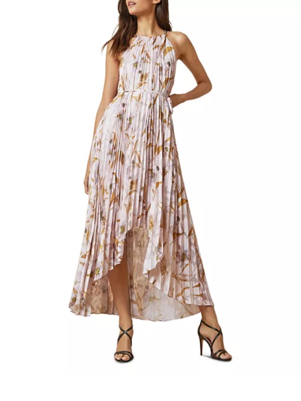 Ted Baker Dixxie Pleated High/Low Maxi Dress